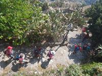 Wandergruppe auf dem Weg nach Taormina