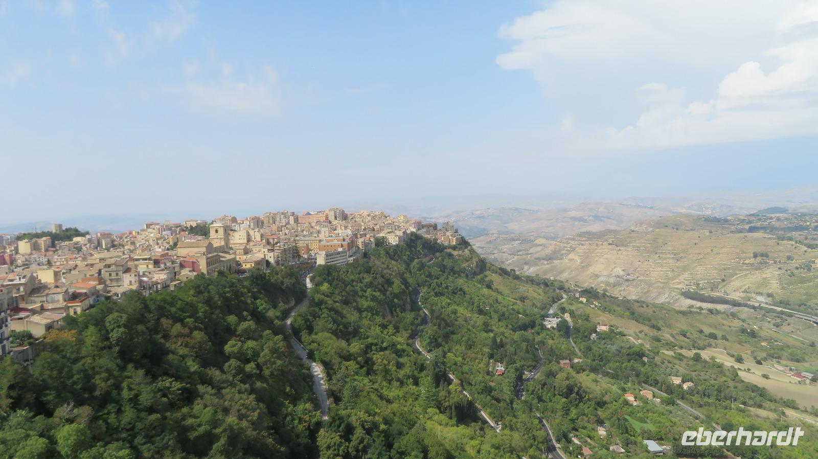 Blick auf Altstadt von Enna