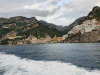 Italien, Amalfiküste, Amalfi, Rückfahrt mit dem Schiff