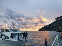 Italien, Amalfiküste, Minori, Schiffsankunft