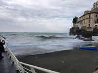 Italien, Amalfiküste, Minori, starker Wellengang