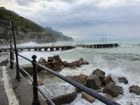 Italien, Amalfiküste, Minori, starker Wellengang