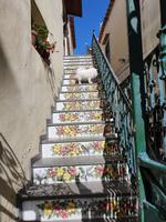 Italien, Insel Capri, Anacapri, Treppenaufgang