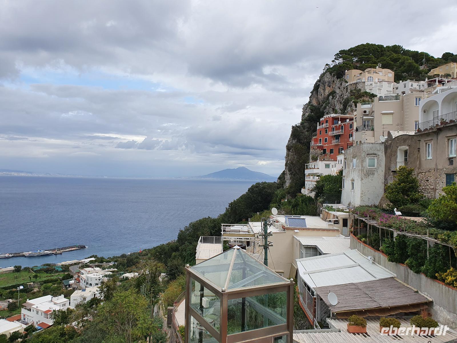 Italien, Insel Capri, Blick zum Vesuv