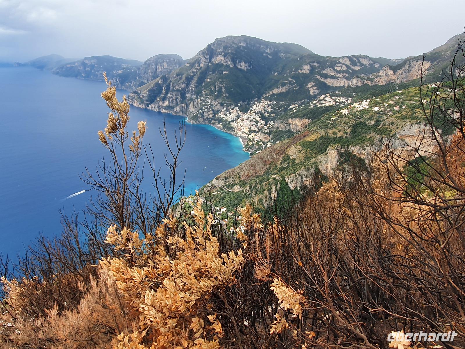 Italien, Amalfiküste, Götterweg, Blick auf Positano