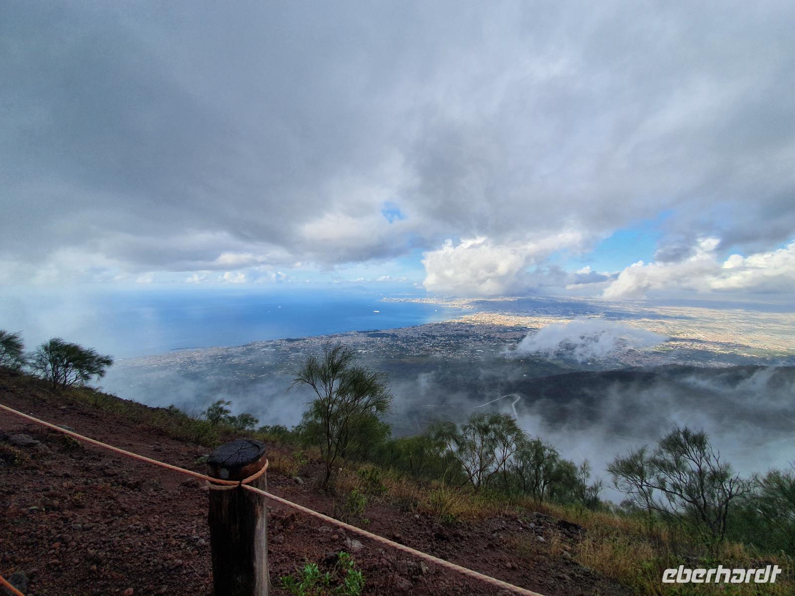 Italien, Vesuv, Blick auf Neapel