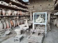 Italien, Pompej, Magazin Amphoren und Gipsabdruck