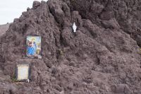 Hier wird die Jungfrau Maria angerufen, Neapel vor einem Vesuvausbruch zu verschonen