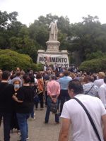 Süd-Italien - Rundreise Kalabrien - Reggio Kundgebung mit Ex-Ministerpräsident Conte