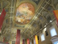 Neapel: Archäologisches Nationalmuseum: Eingang ehemalige Bibliothek, i.M. Gladiatorenausstellung