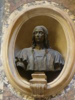 Büste von Raffael an seinem Grab im Pantheon