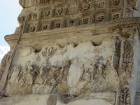 Titus Bogen: Triumphzug mit Beute aus dem Judäischen Krieg, der siebenarmige Leuchter