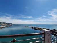 Blick vom Hafen Salerno zum Cilento