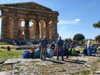 Paestum, unsere Gruppe am Concordia Tempel