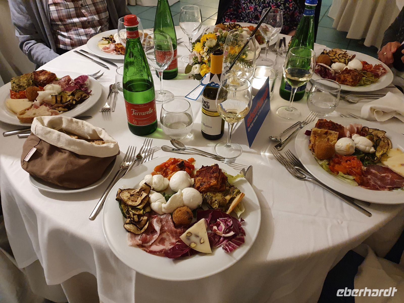 Acciaroli, Vorspeisenteller beim Abendessen im Hotel La Pineta