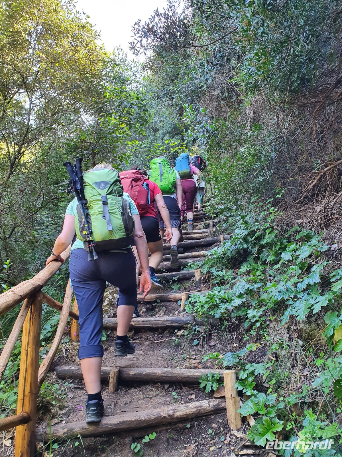 Wanderweg steil bergan
