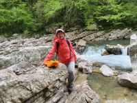 Reisebegleitung Ria in der Caloreschlucht