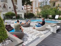 Warten auf die Abfahrt