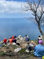 Picknick mit Panini und Wein
