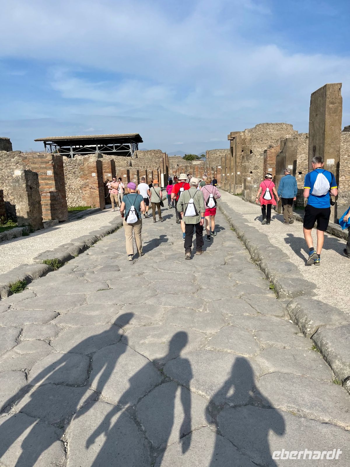 Wandern durch die Straßen von Pompeji