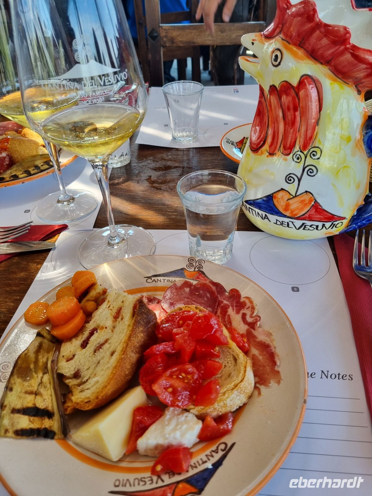 Cantina (Weingut) del Vesuvio - Mittagessen (Antipasti-Teller)