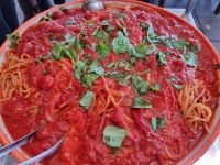 Cantina (Weingut) del Vesuvio - Mittagessen (Pasta mit frischen Tomaten und Basilikum)