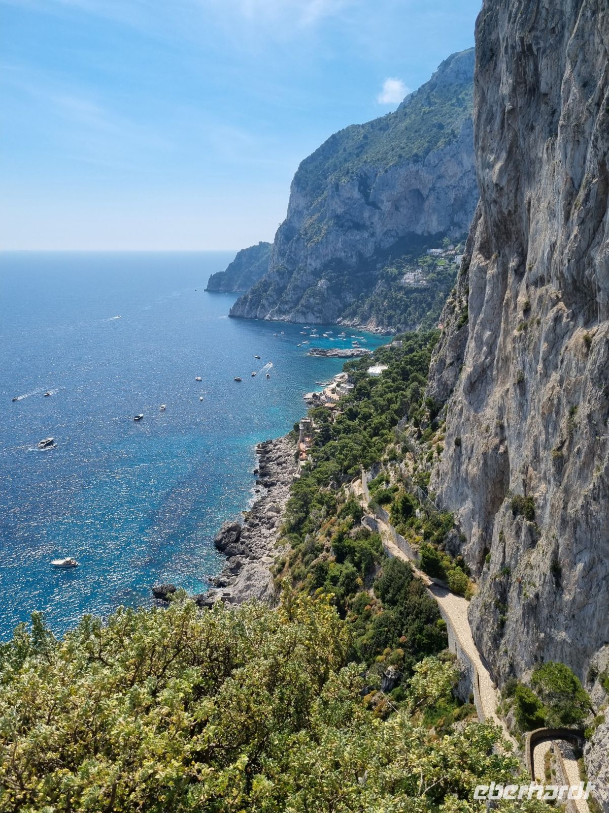 Insel Capri - Ausblick vom Augustusgarten in Richtung Marina Piccola...