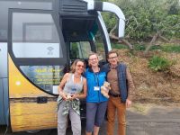 Abschied von Wanderguide Anita, reisebegleitung Peggy, Busfahrer Domenico