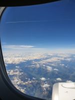 Anreise nach Apulien, Flug über die Alpen