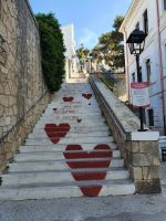 Apulien, Gargano, Treppe in Vieste