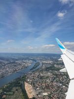 Heimflug, der Rhein kurz vor Frankfurt