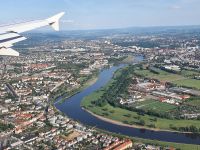 Heimflug, die Elbe in Dresden