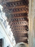 die aufwendig geschnitzte Decke der Kathedrale Duomo di Enna