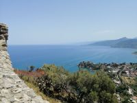 Der Blick von oben Richtung Meer