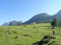Blick zur Rinbianco-Alm