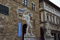 Florenz - Piazza della Signoria - Palazzo Vecchio mit der David-Statue
