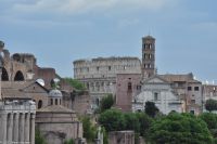 Rom - Forum Romanum - Blick zum Kolosseum