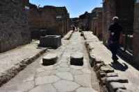 Antikes Pompeji - Antiker Zebrastreifen