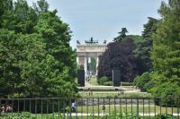 Mailand - Milano - Castello Sforzesco - Blick zum Arco della Pace