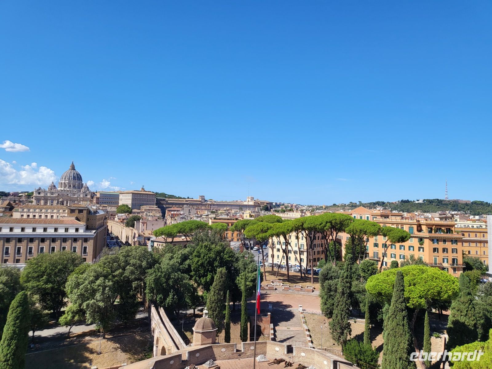 Blick von der Engelsburg in Richtung Vatikan