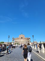 Auf der Engelsbrücke mit Blick zur Engelsburg