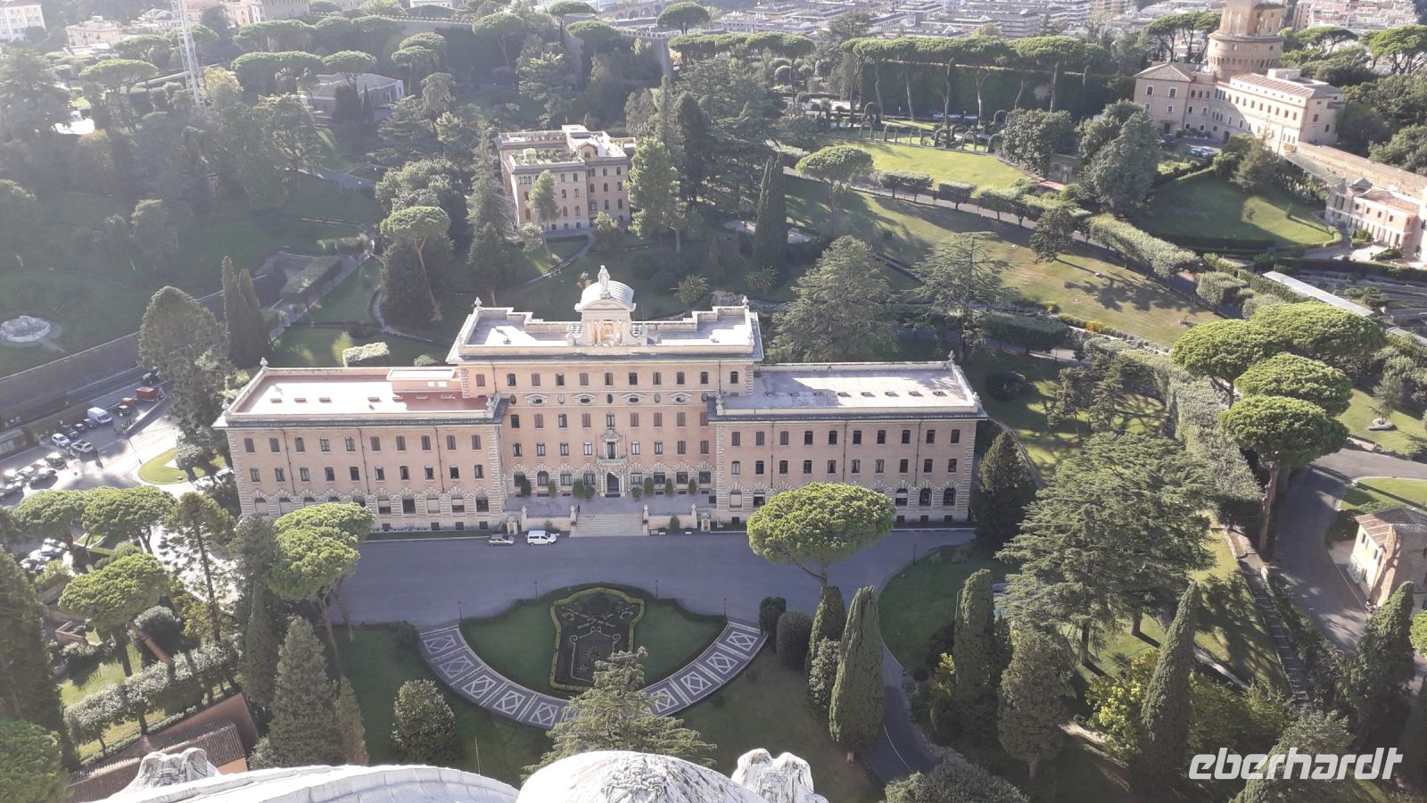Die Vatikanischen Gärten von oben