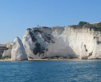 Apulien-Vieste - Pizzomunno und die Bucht.JPG