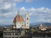 Blick von der Dachterrasse des Hotels 