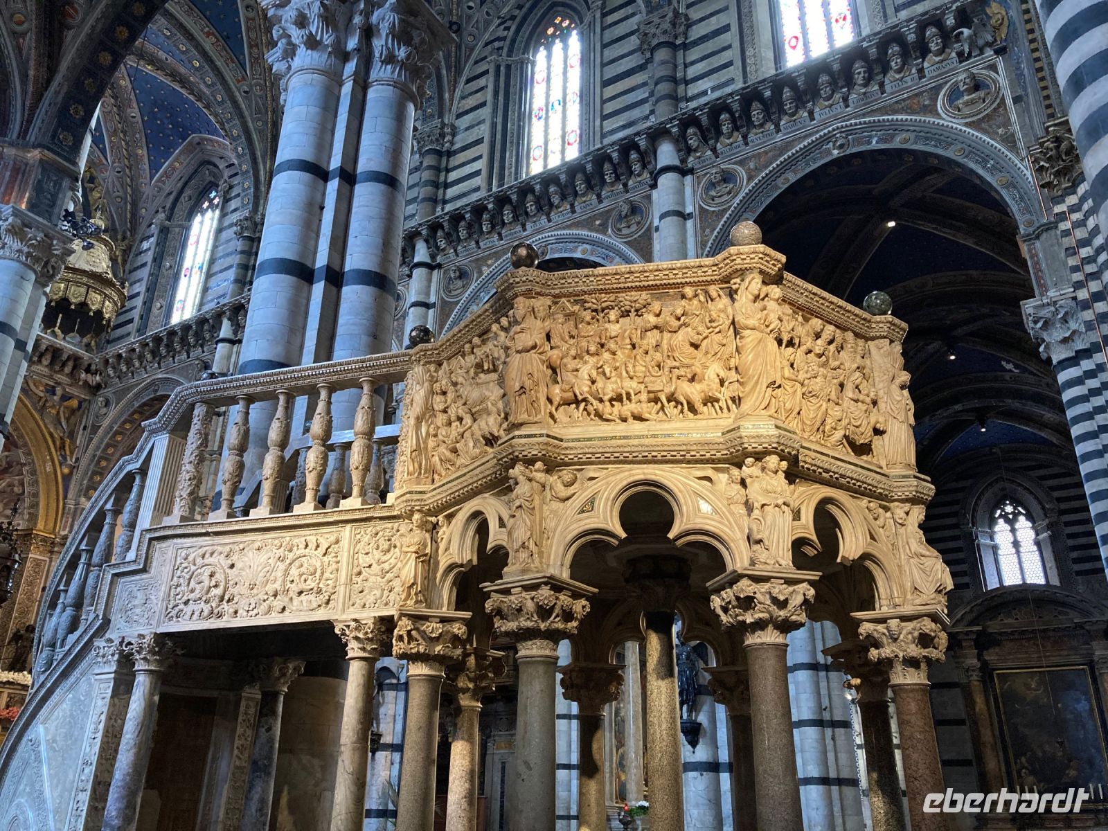 4. Reisetag – Stadtführung durch Siena – Kanzel von Nicola Pisano im Dom
