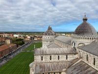 5. Reisetag – Besuch von Pisa – Blick vom Schiefen Turm auf Dom und Baptisterium
