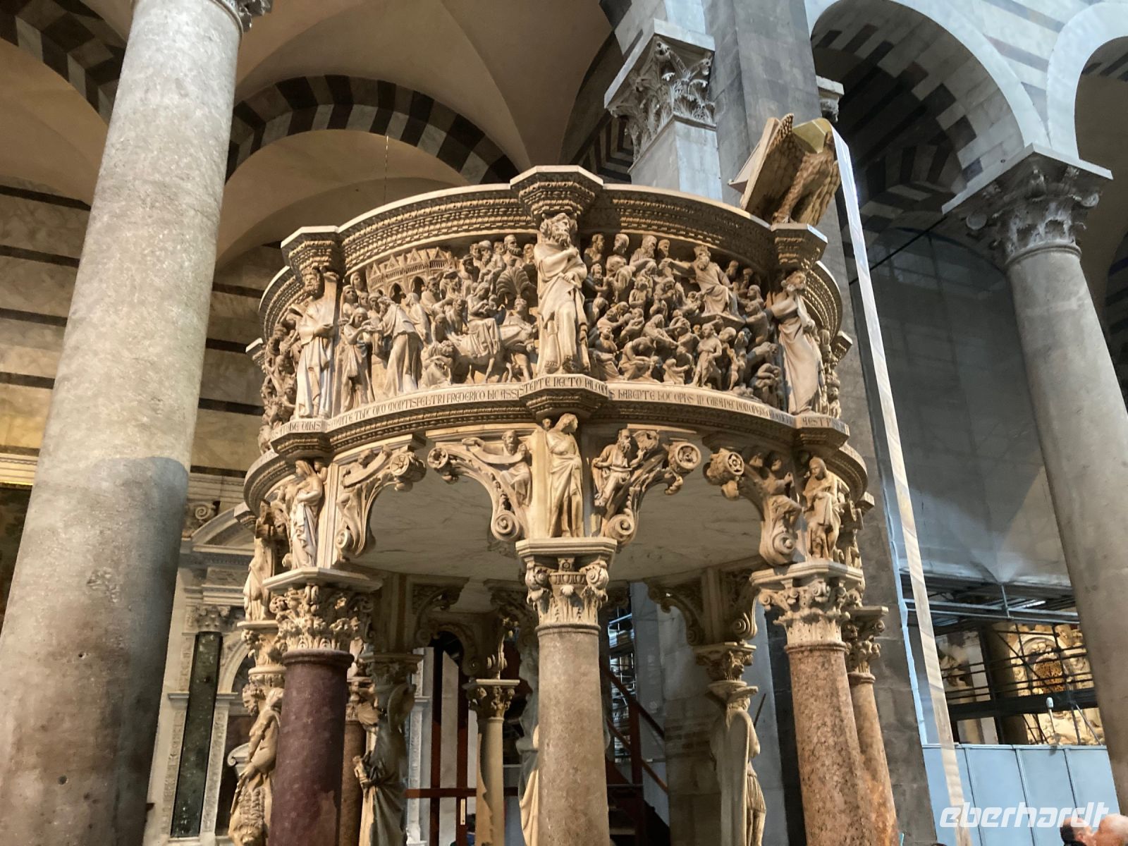 5. Reisetag – Besuch von Pisa – Kanzel von Giovanni Pisano im Dom Santa Maria Assunta