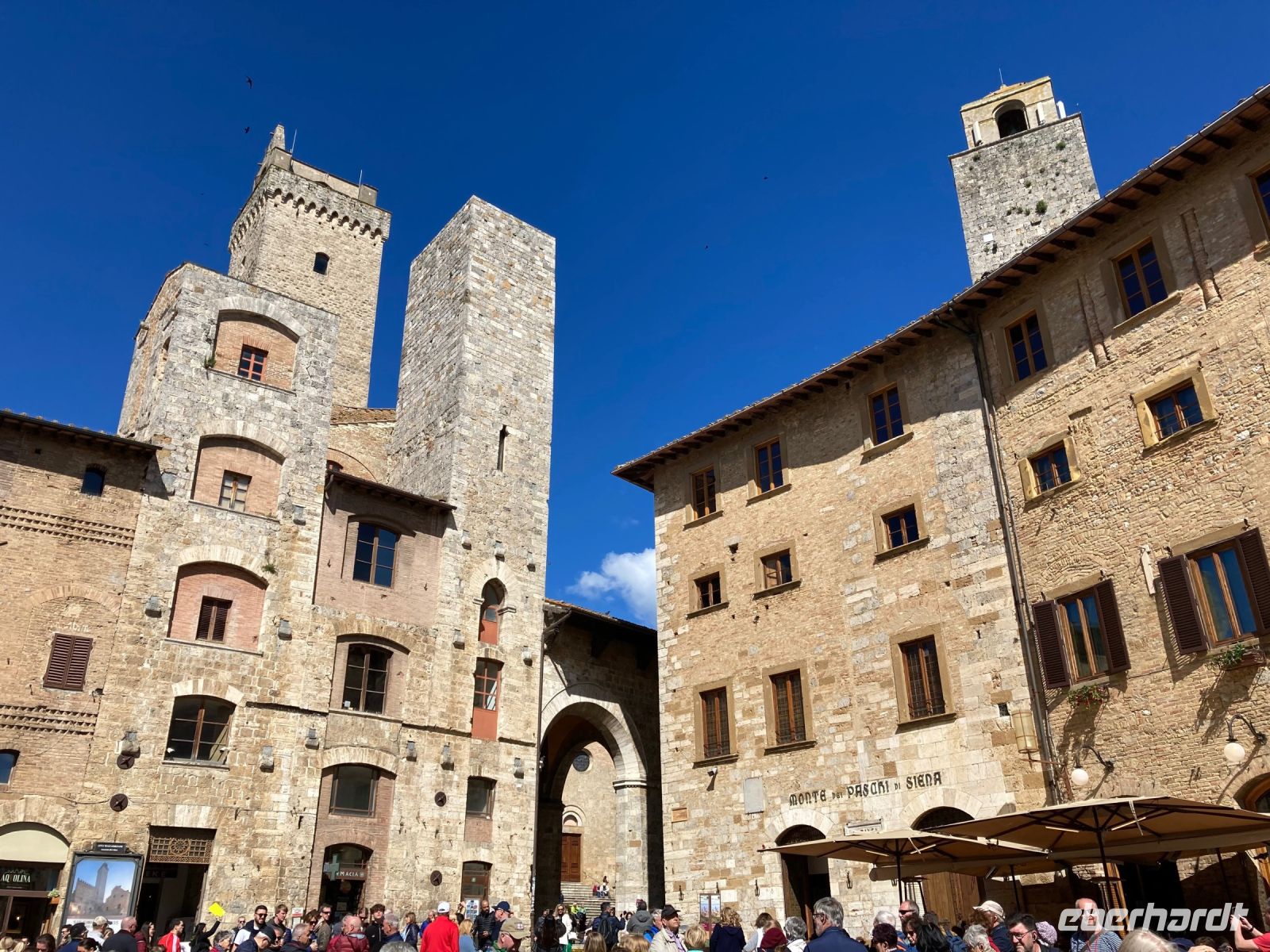 6. Reisetag – Stadtführung in San Gimignano – Piazza della Cisterna