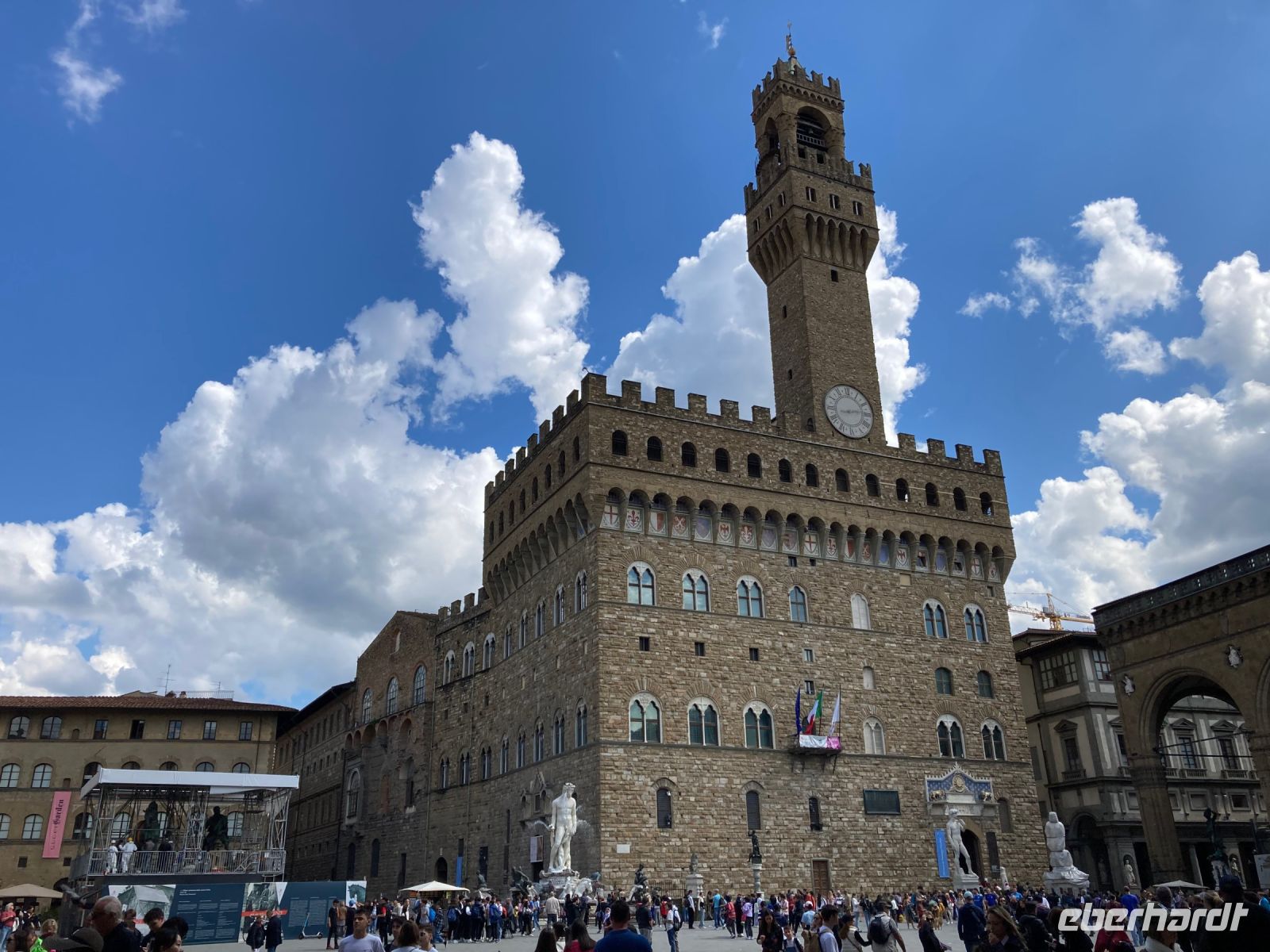 10. Reisetag – Uffizien und Freizeit in Florenz – Piazza della Signoria mit Palazzo Vecchio