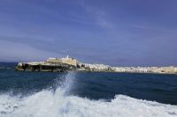 Bootsfahrt an der Küste Apuliens, Blick auf Vieste